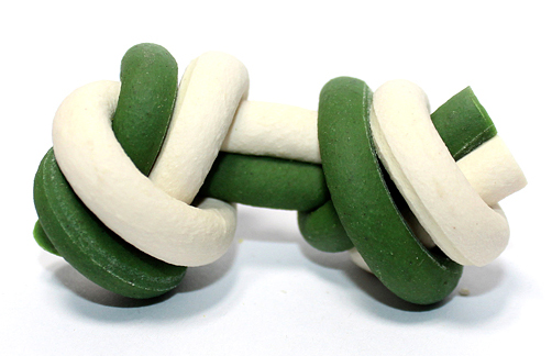 Dual-Colored Flavored Knotted Bone for Dogs